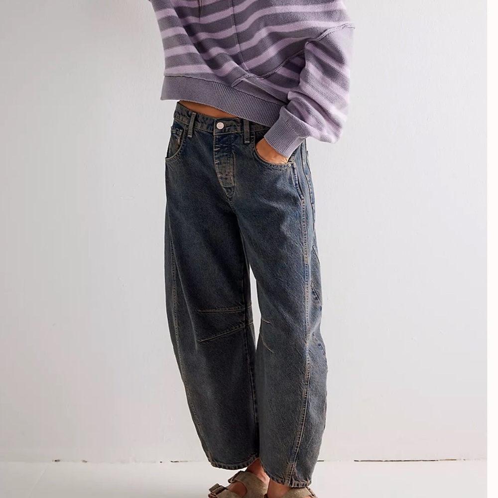 Free People barrel jeans